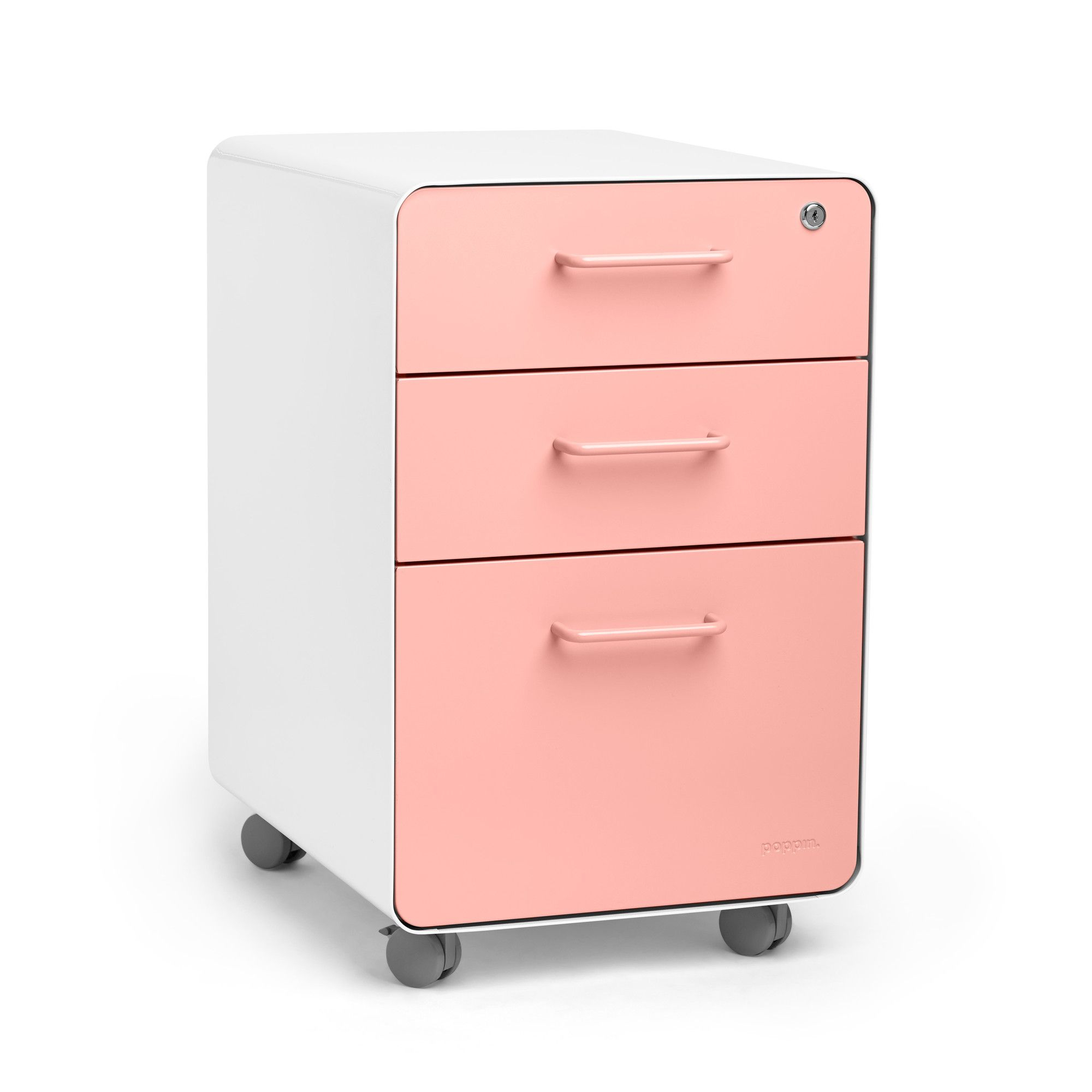 White Blush Stow 3 Drawer File Cabinet Rolling Home Office pertaining to measurements 2000 X 2000