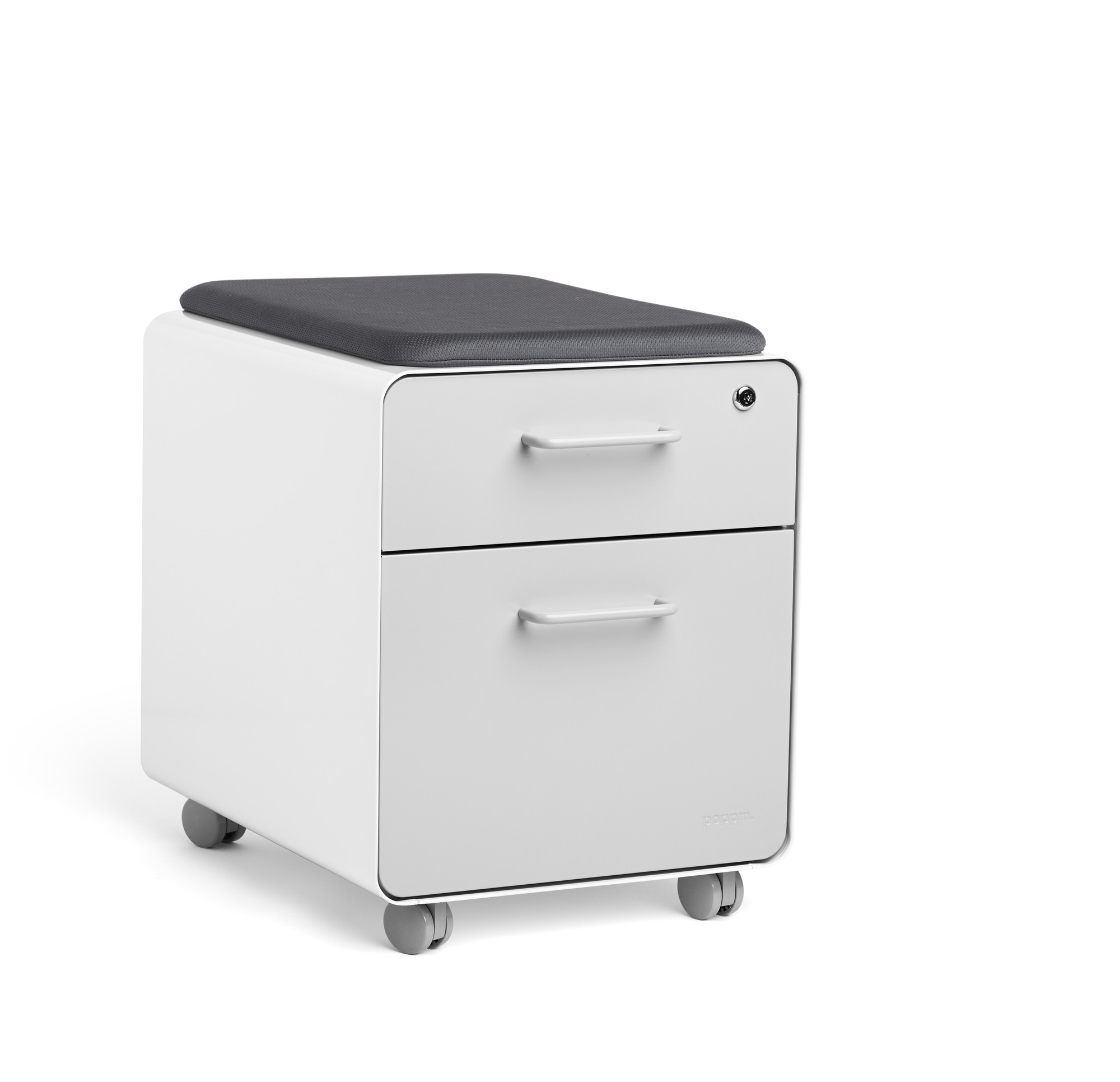 White Light Gray Mini Stow 2 Drawer File Cabinet Rolling 2 regarding proportions 2000 X 1931