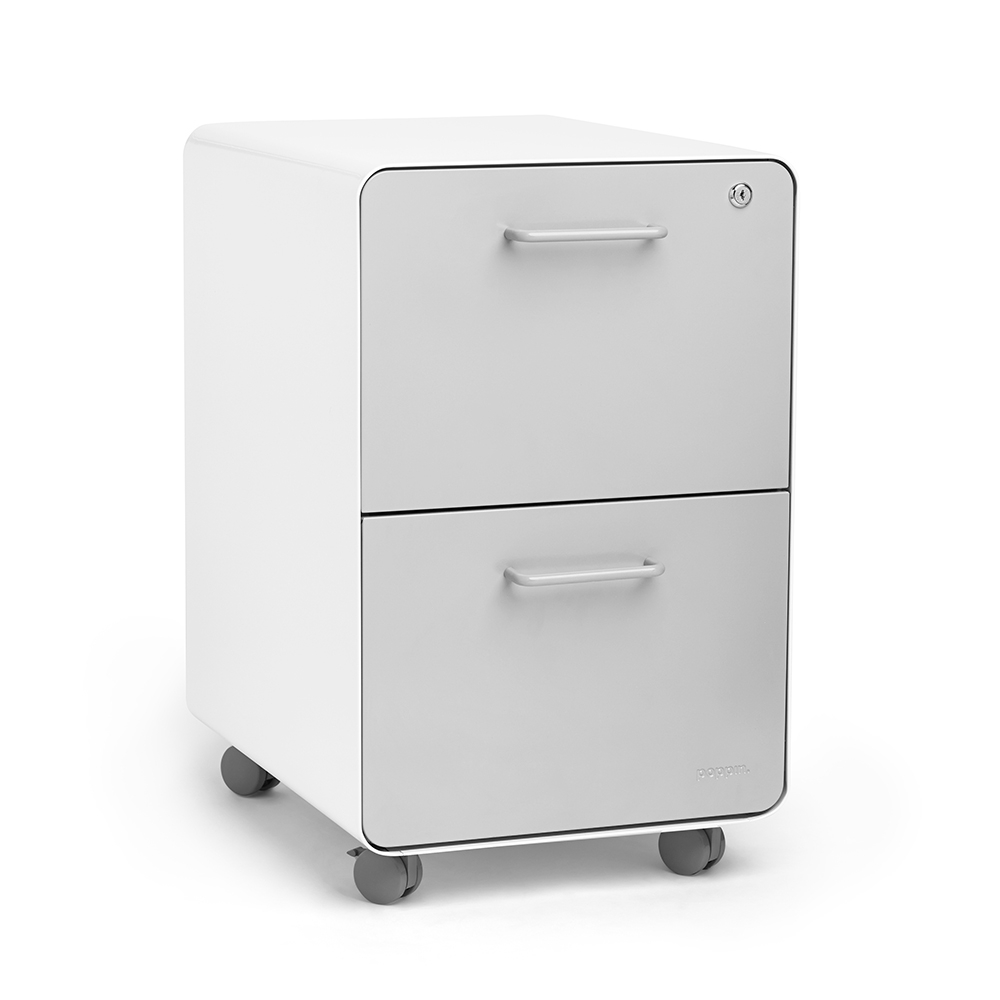 White Light Gray Stow 2 Drawer File Cabinet Rolling Poppin pertaining to dimensions 1000 X 1000