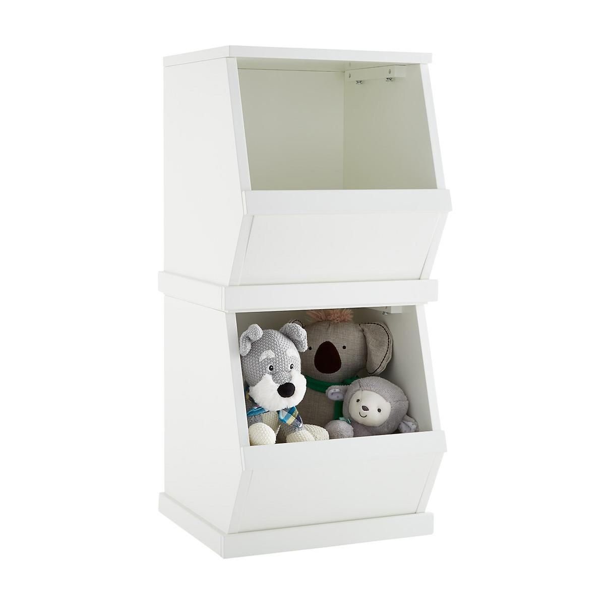 White Nantucket Single Stackable Storage Bin Organize My Life within dimensions 1200 X 1200