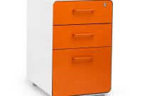 White Orange Stow 3 Drawer File Cabinet Poppin regarding measurements 2000 X 2000