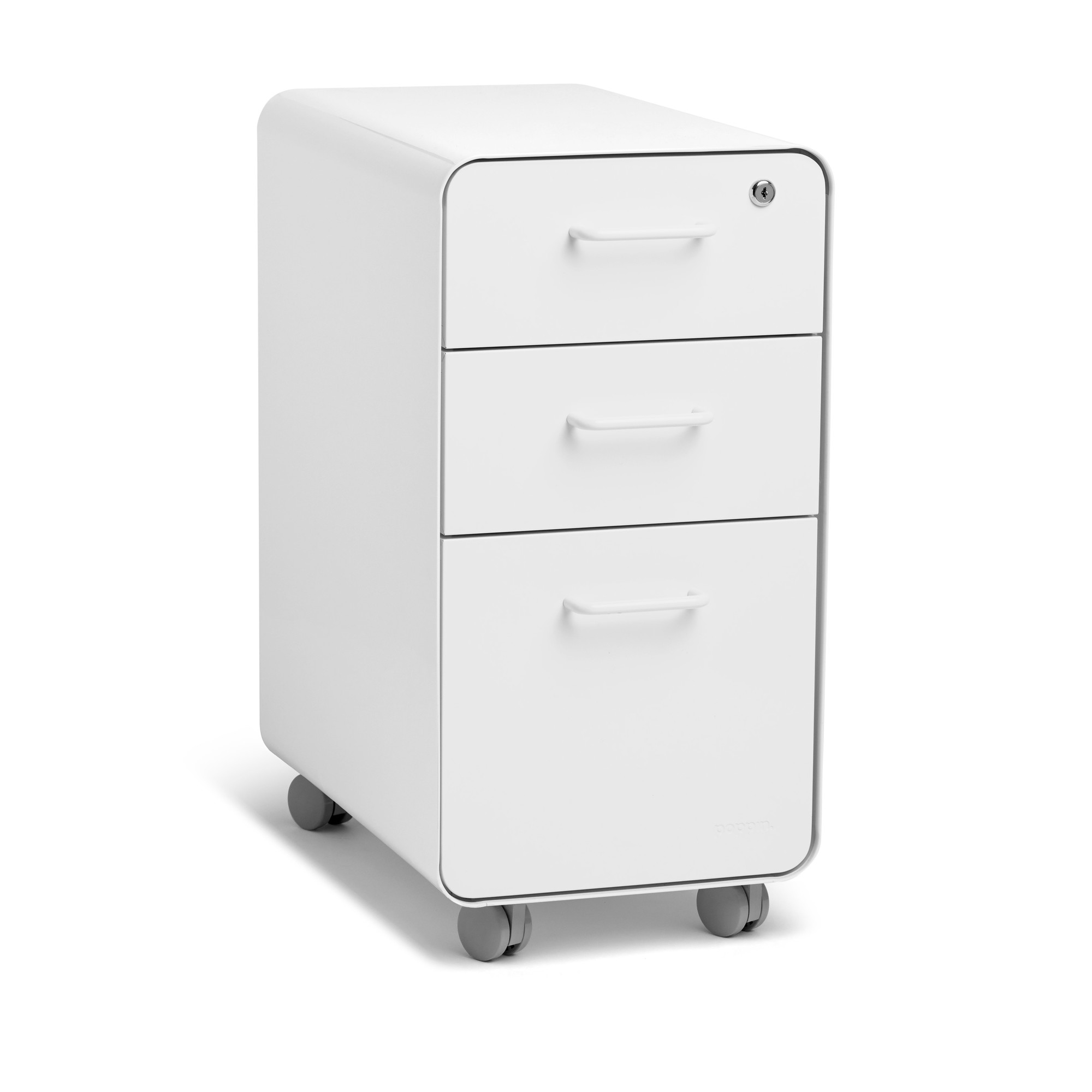 White Slim Stow 3 Drawer File Cabinet Rolling Rolling File Cabinets pertaining to size 2000 X 2000