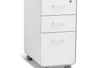 White Slim Stow 3 Drawer File Cabinet Rolling Rolling File Cabinets throughout proportions 2000 X 2000