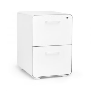 White Stow 2 Drawer File Cabinet Poppin throughout measurements 1000 X 1000