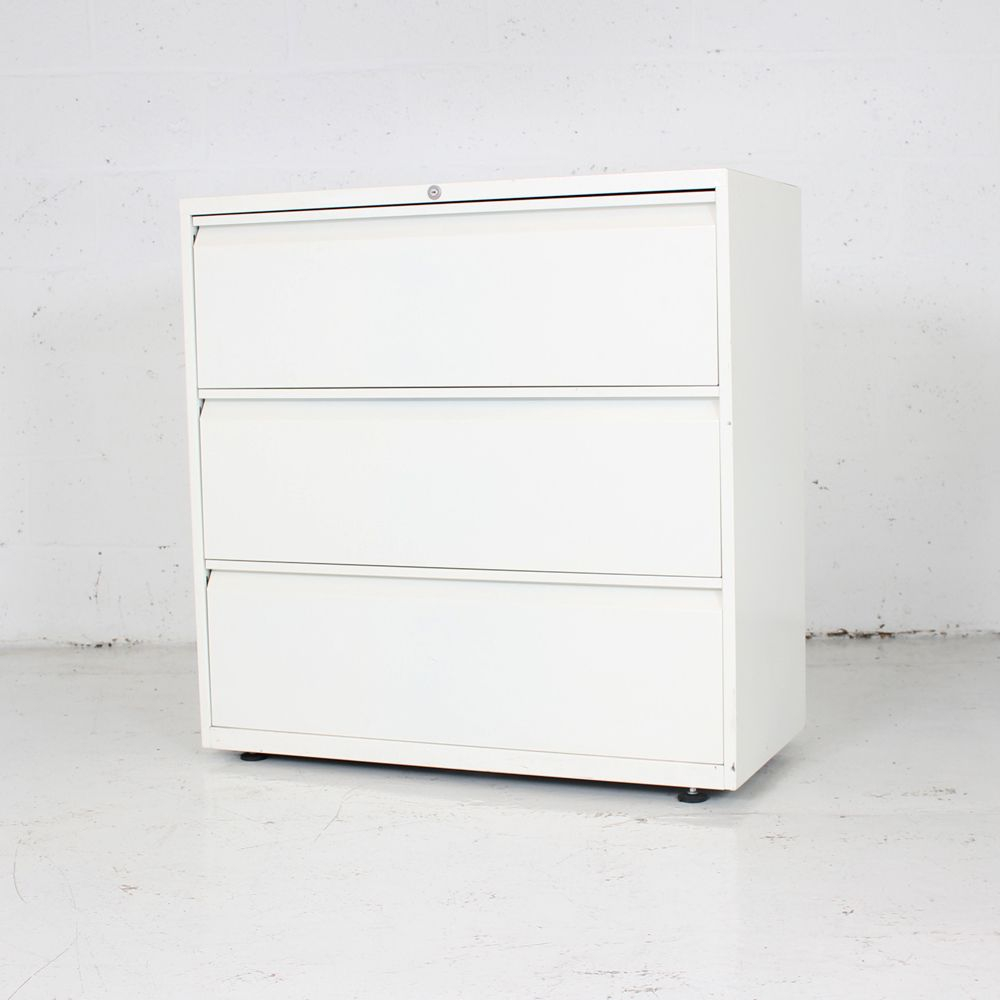 White Three Drawer Side Filer Three Drawer Office Storage White for proportions 1000 X 1000
