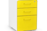 White Yellow Stow 3 Drawer File Cabinet Poppin throughout proportions 1000 X 1000
