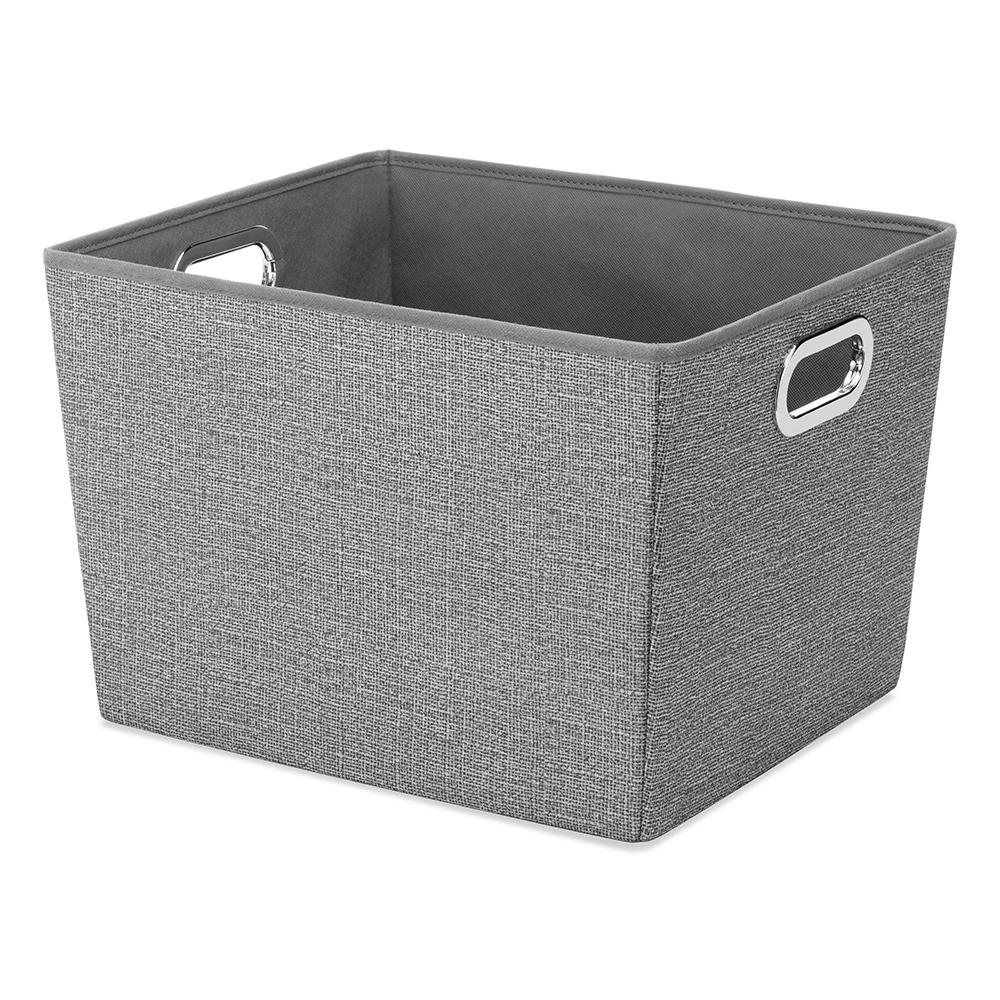 Whitmor 15 In X 10 In Crosshatch Gray Storage Bin 6283 105 The throughout sizing 1000 X 1000