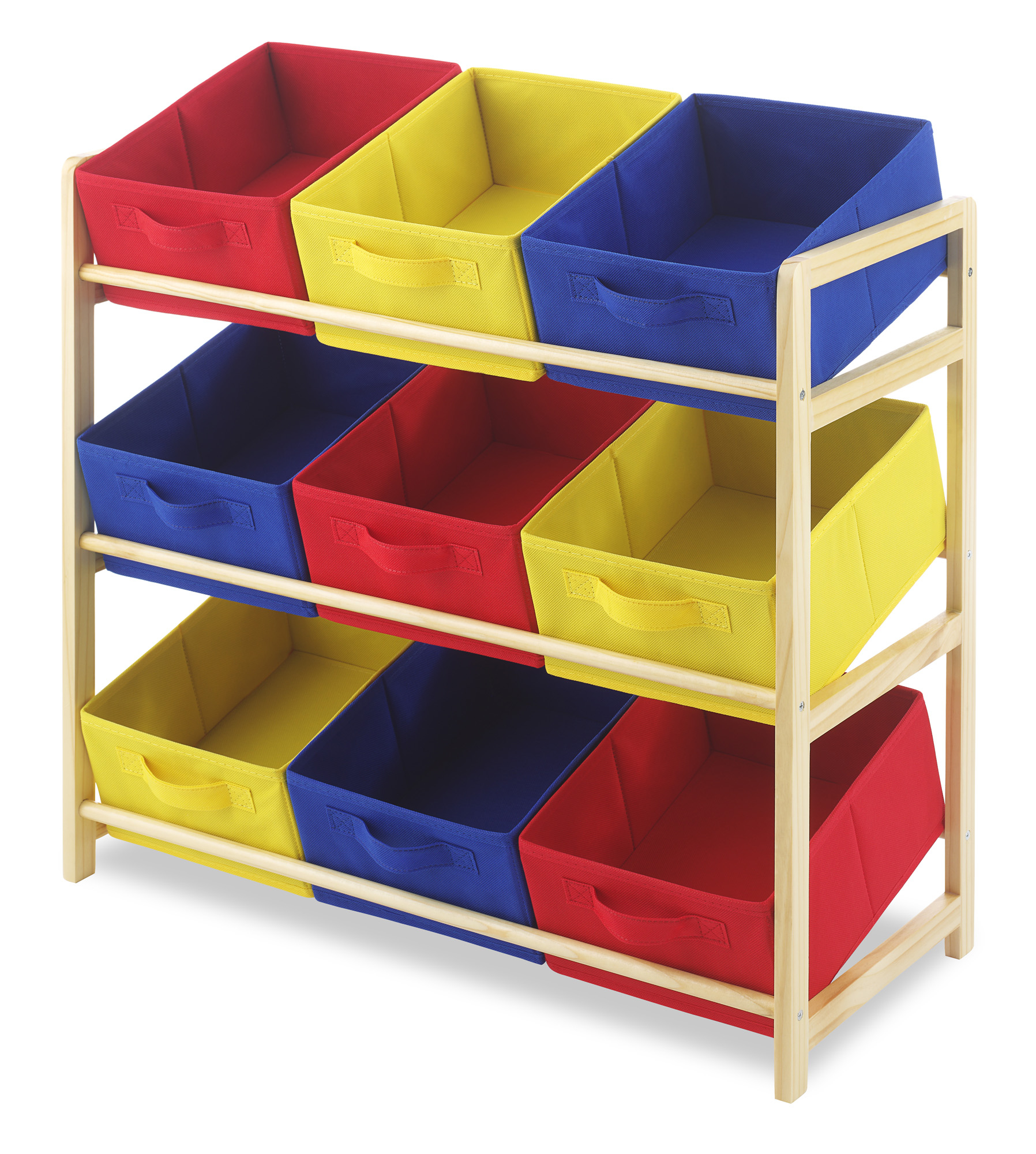 Whitmor Kids 9 Bin Organizer With 9 Primary Color Storage Bins in proportions 1796 X 2000