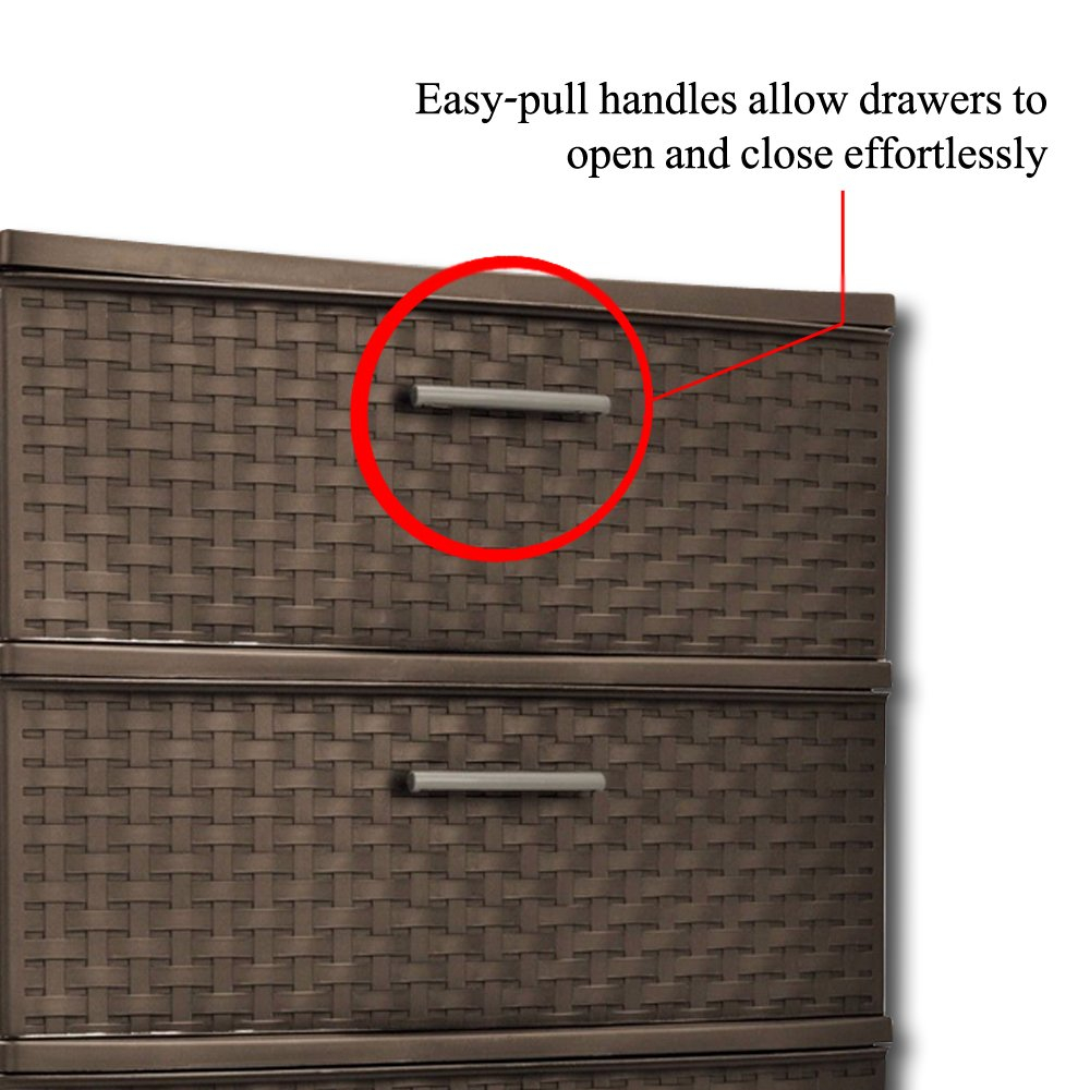 Wicker File Cabinet 4 Drawer Wide Weave Tower Stylish Weave Pattern Provides A Furniture Like Look In Easy To Clean Easy Pull Handles Durable Plastic pertaining to size 1000 X 1000