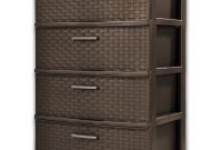 Wicker File Cabinet 4 Drawer Wide Weave Tower Stylish Weave Pattern with regard to size 1000 X 1000