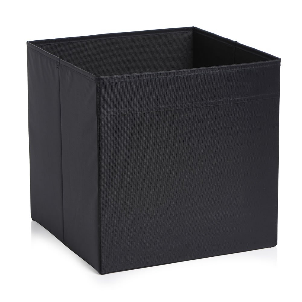 Wilko 30 X 30cm Black Fabric Storage Box Wilko pertaining to measurements 1000 X 1000