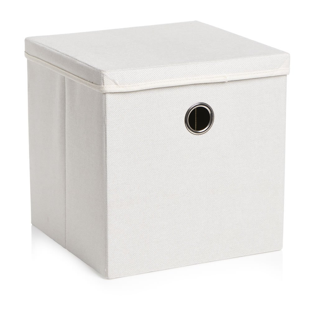 Wilko 30 X 30cm Cream Weave Storage Box Wilko throughout sizing 1000 X 1000