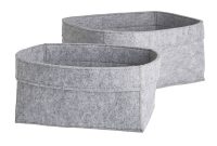 Wilko Felt Storage Baskets Grey 2pk Wilko pertaining to proportions 1000 X 1000