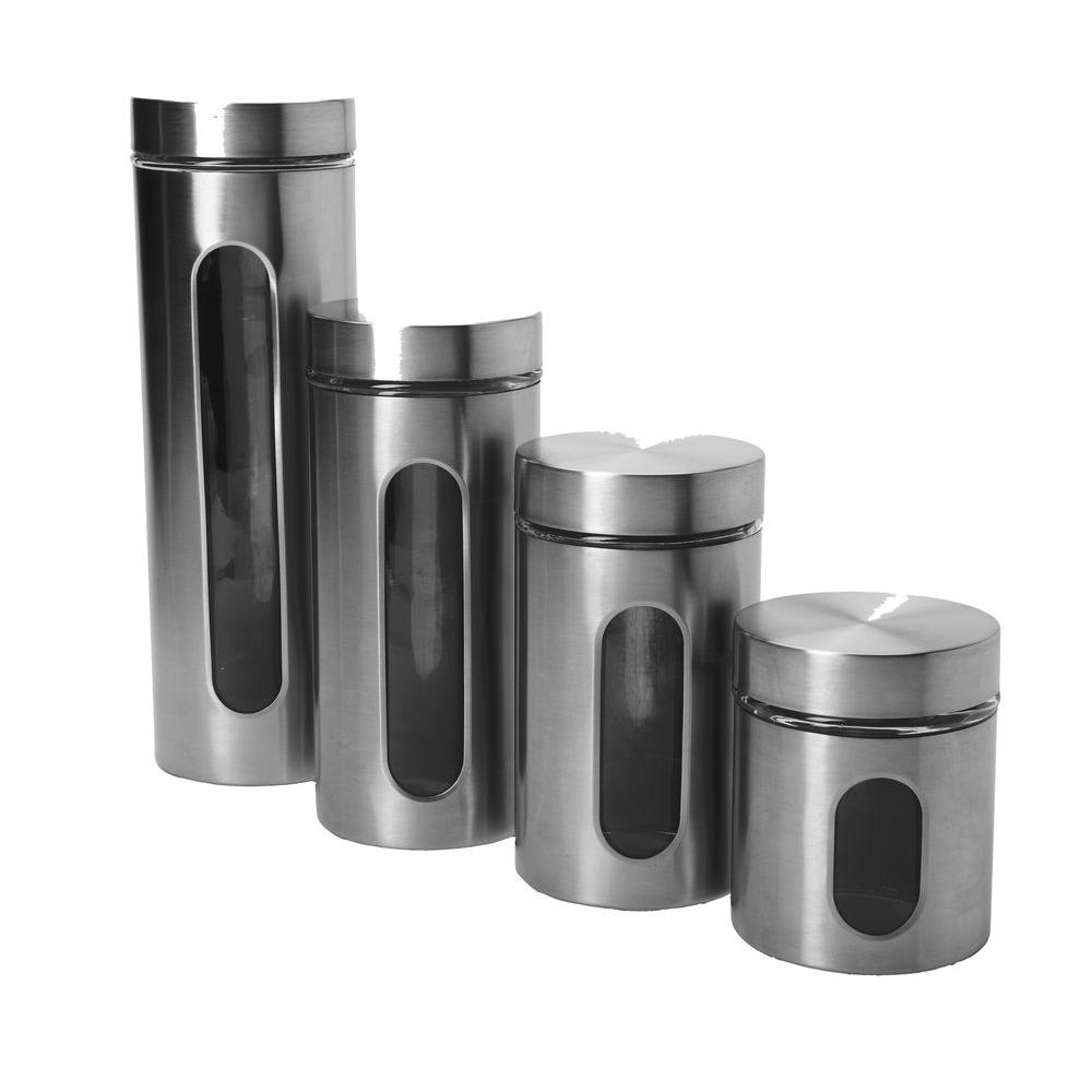 Window Kitchen Jars Set Stainless Steel Airtight Food Storage pertaining to size 1000 X 1000