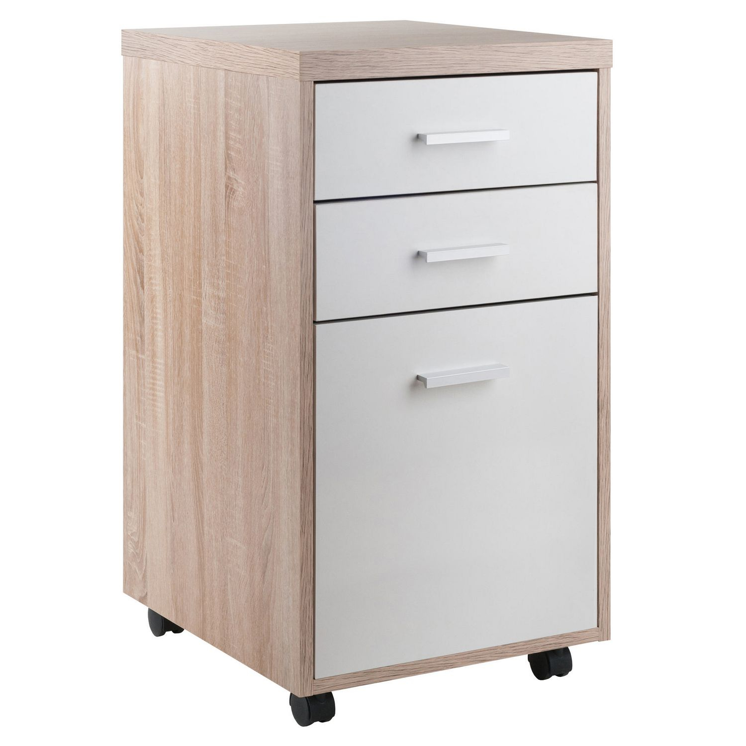 Winsome Kenner Mobile File Cabinet 3 Drawers Reclaimed Woodwhite throughout size 1500 X 1500