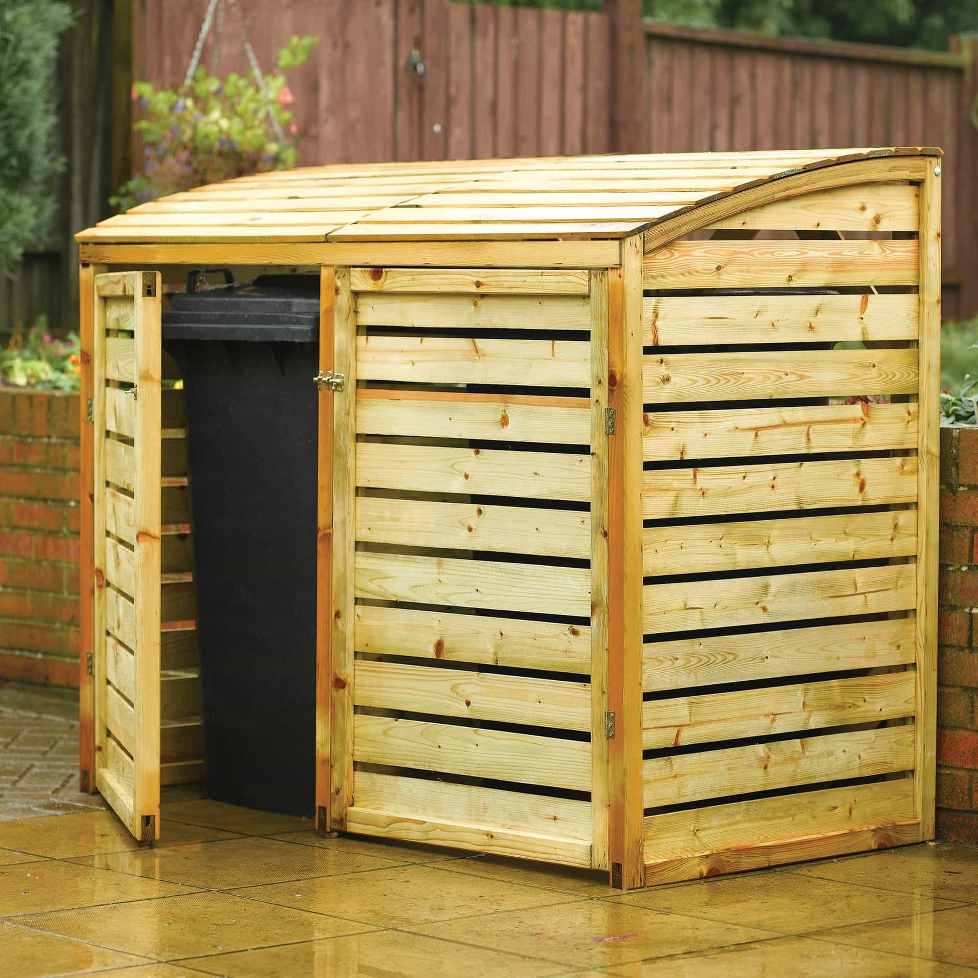 Wooden Double Bin Stores Duncombe Sawmill Local And Uk Delivery intended for proportions 2000 X 2000