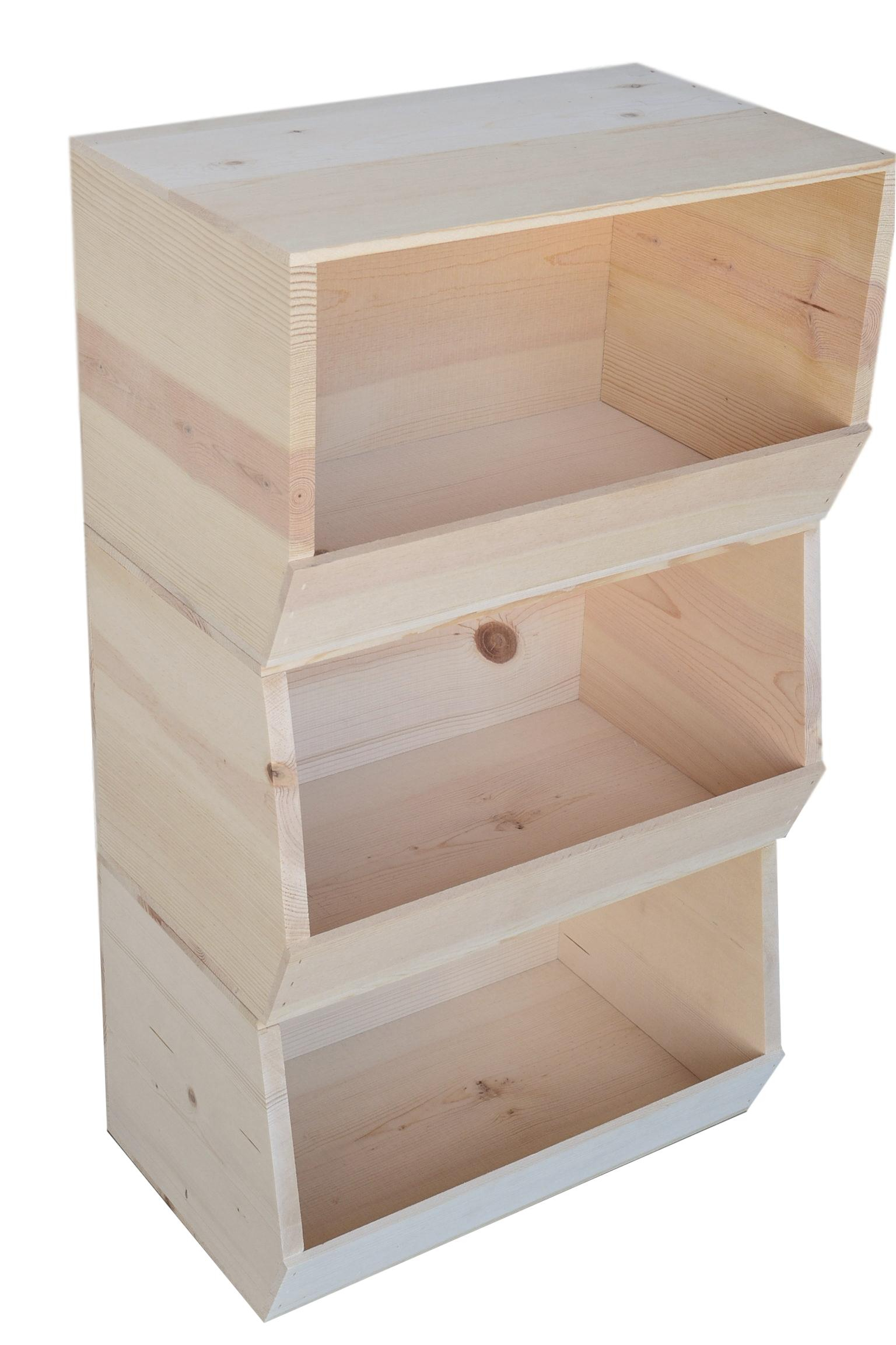 Wooden Stackable Storage Bin Poole Sons Inc with measurements 1536 X 2304