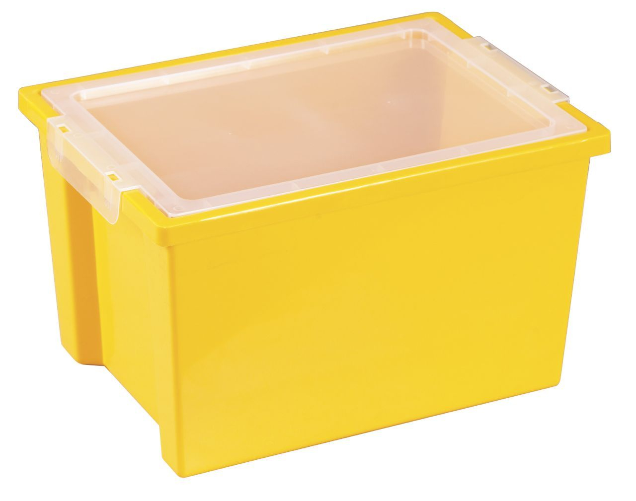 Yellow Plastic Storage Bins With Lids Clear And Set Of 4 Colorful intended for sizing 1280 X 1009