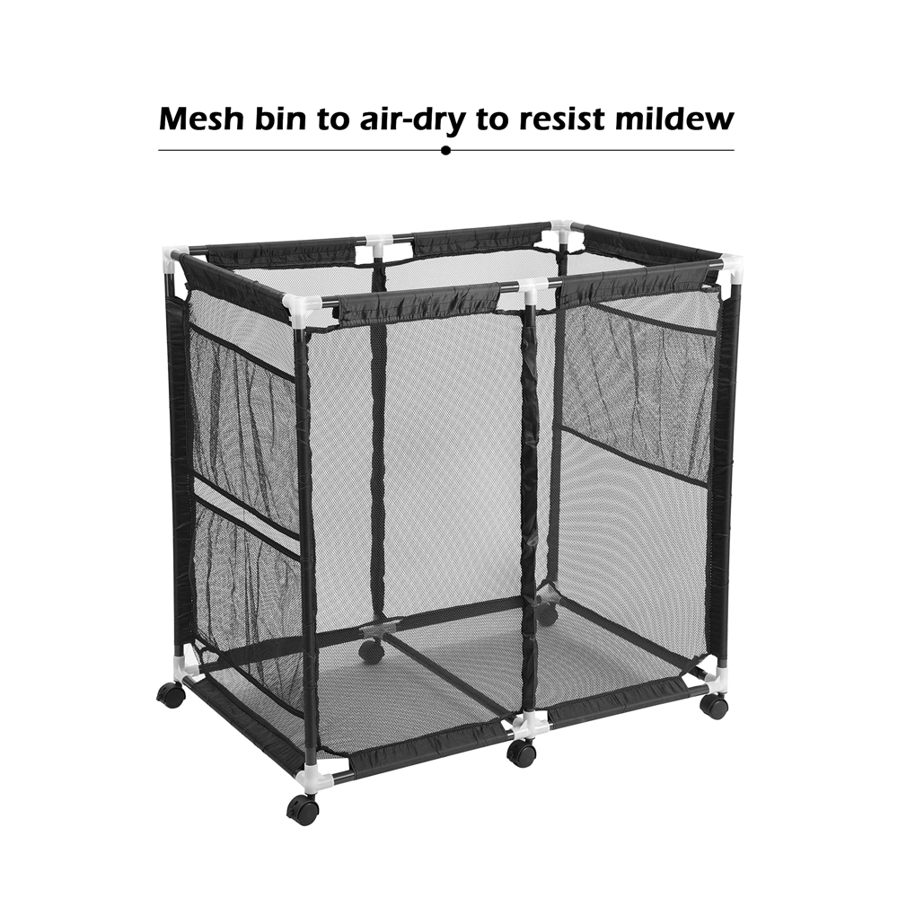 Yescomusa 35x22x33 Mesh Pool Storage Bin Rolling Storage Cart intended for size 1000 X 1000