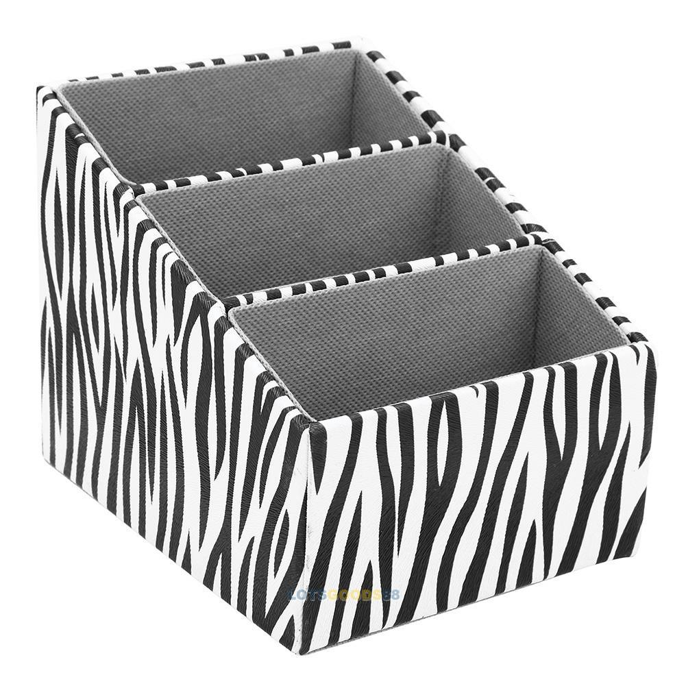 Zebra Striped Desktop Storage Bin Box Basket Home Office with dimensions 1001 X 1001
