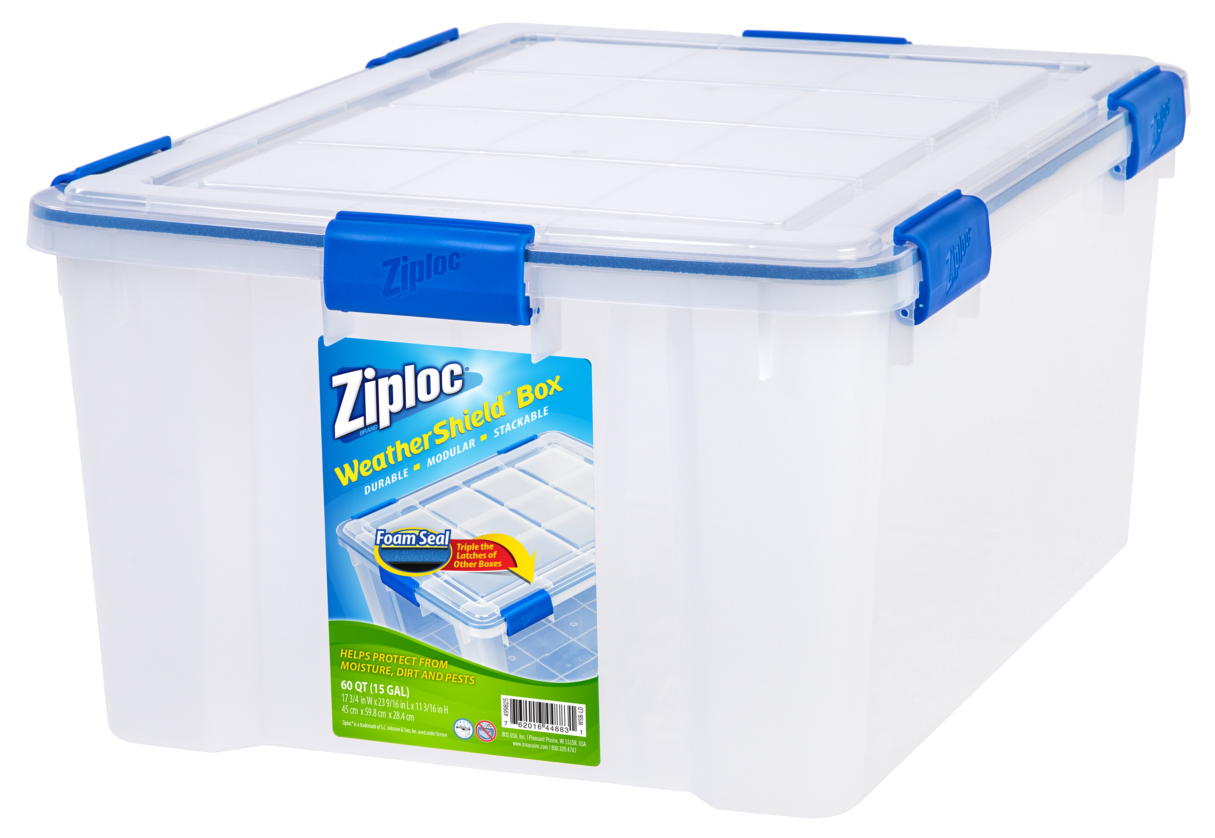 Ziploc 60 Qt15 Gal Weathershield Storage Box Available In regarding measurements 4001 X 2759