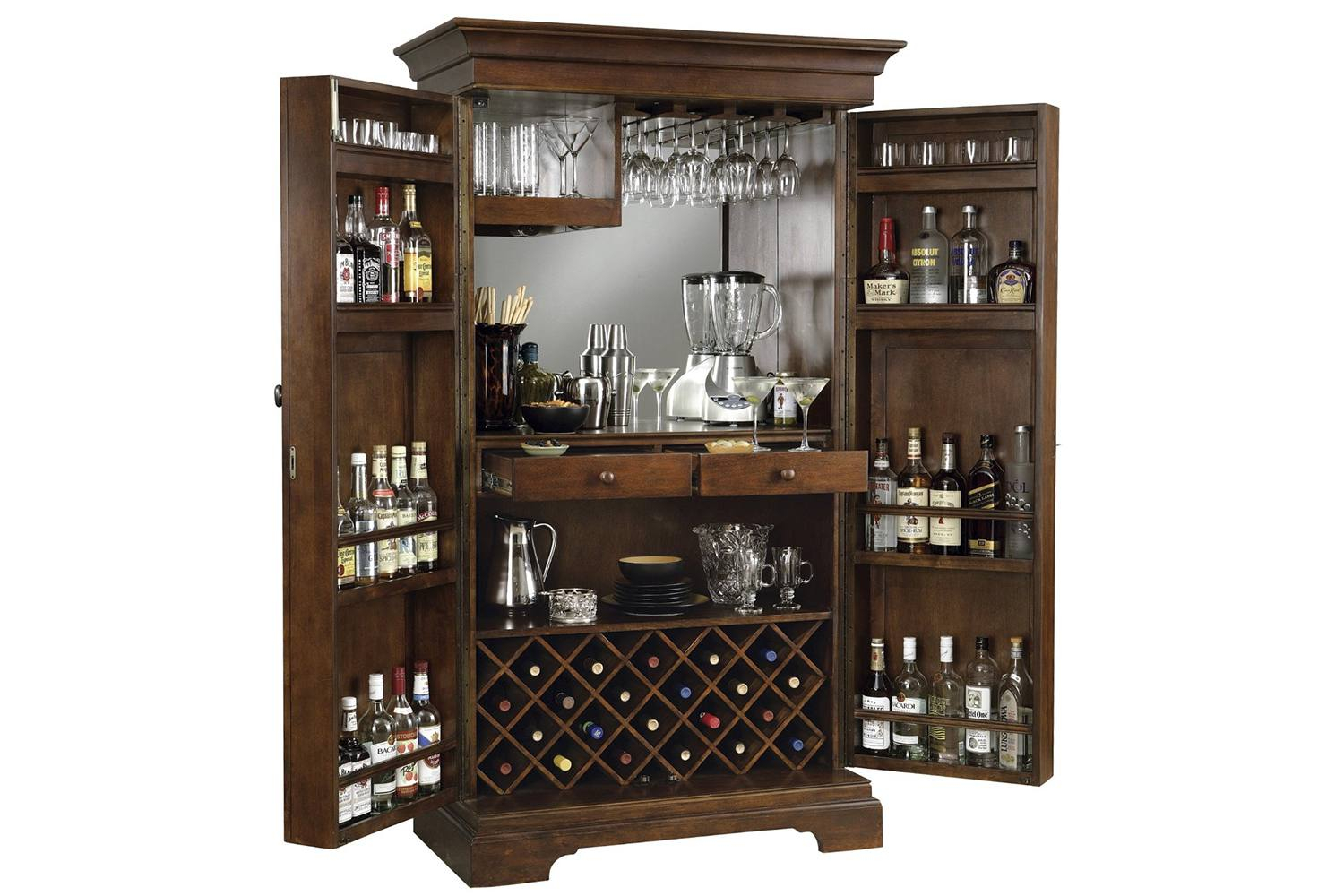 hidden kitchen bar cabinet