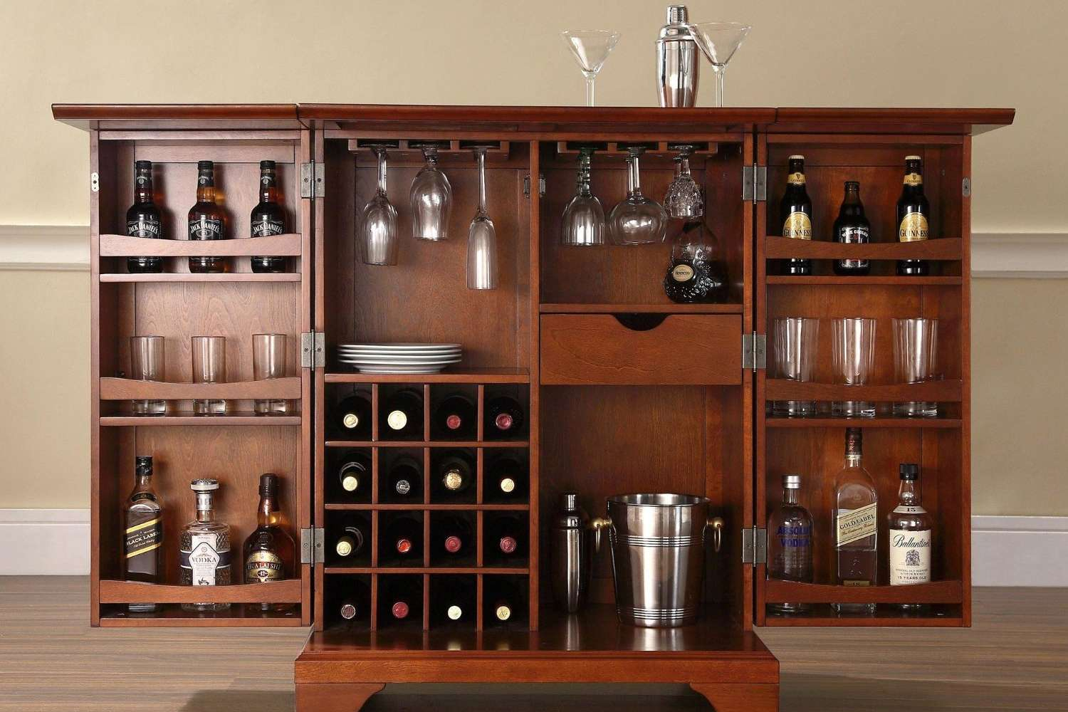 hidden bar cabinet