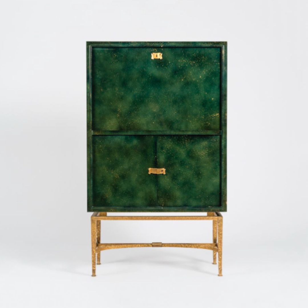 1940s Bar Cabinet In The Manner Of Jacques Adnet Gilbert with regard to sizing 1080 X 1080