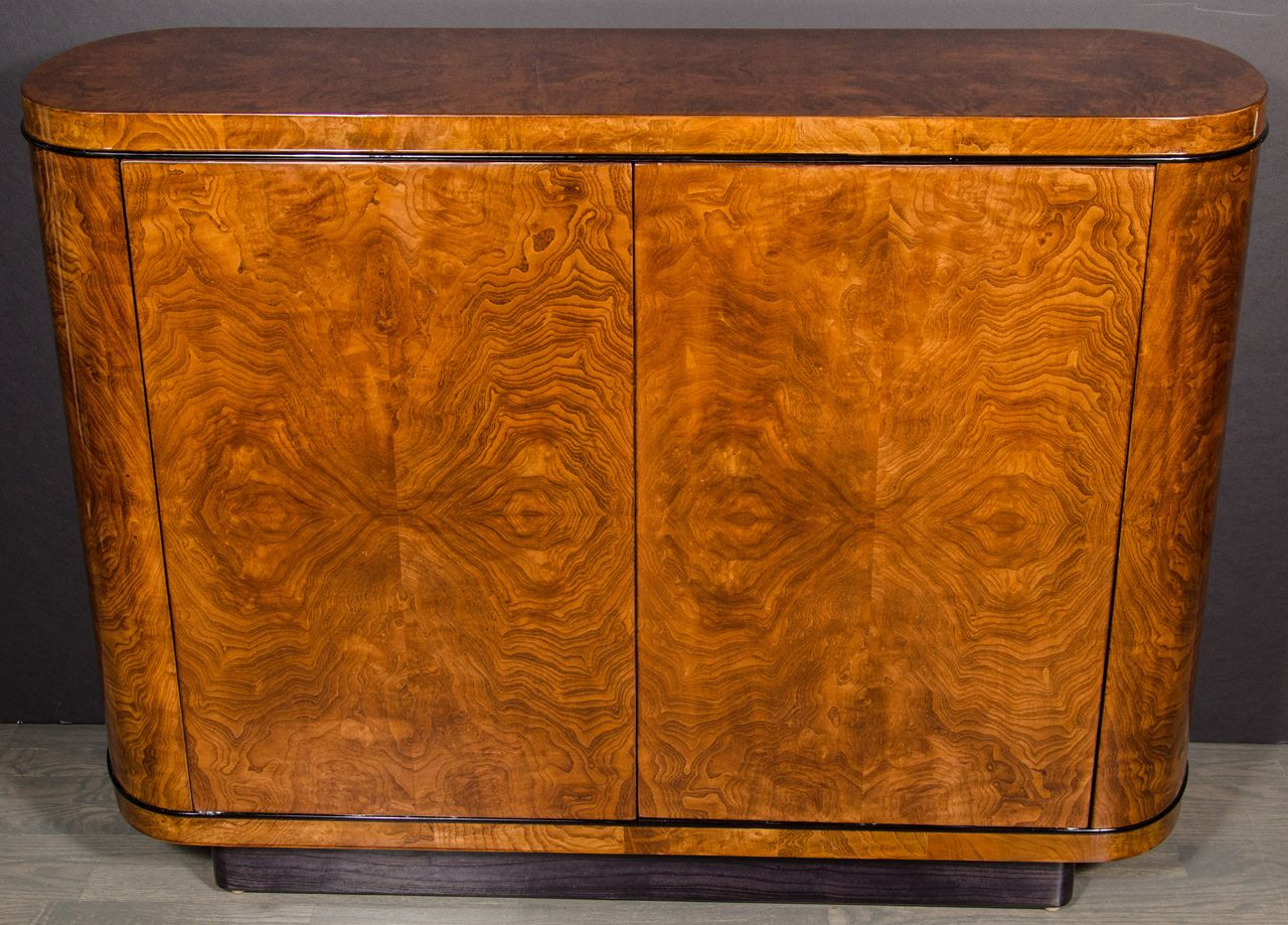 1stdibs Mid Century Burled Walnut Barcabinet Case throughout proportions 1280 X 919