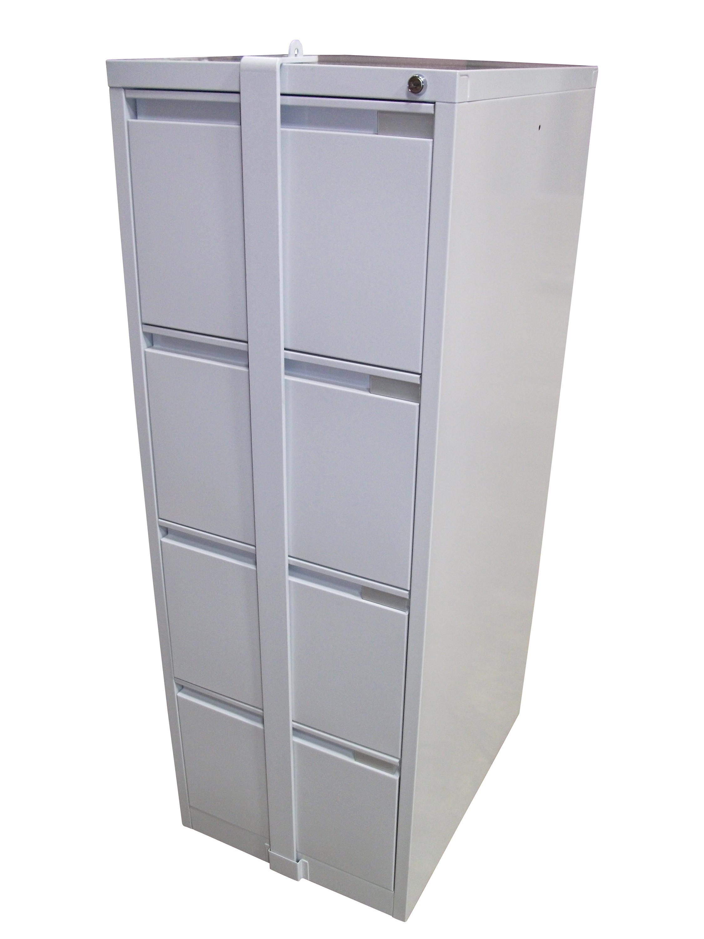 4 Drawer Light Grey Office Filing Cabinet With Locking Bar intended for proportions 2250 X 3000
