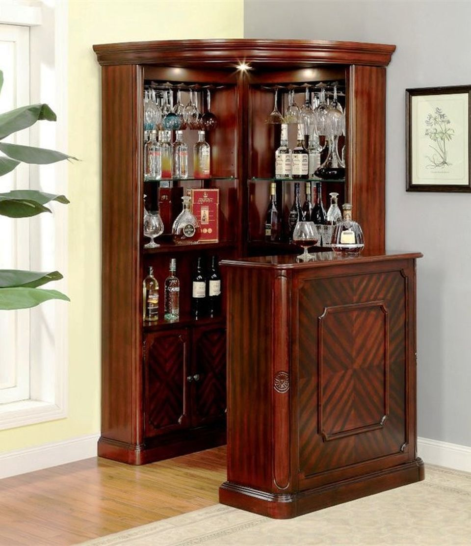 50 Best Corner Bar Cabinet Ideas For Coffee And Wine Places intended for dimensions 960 X 1113