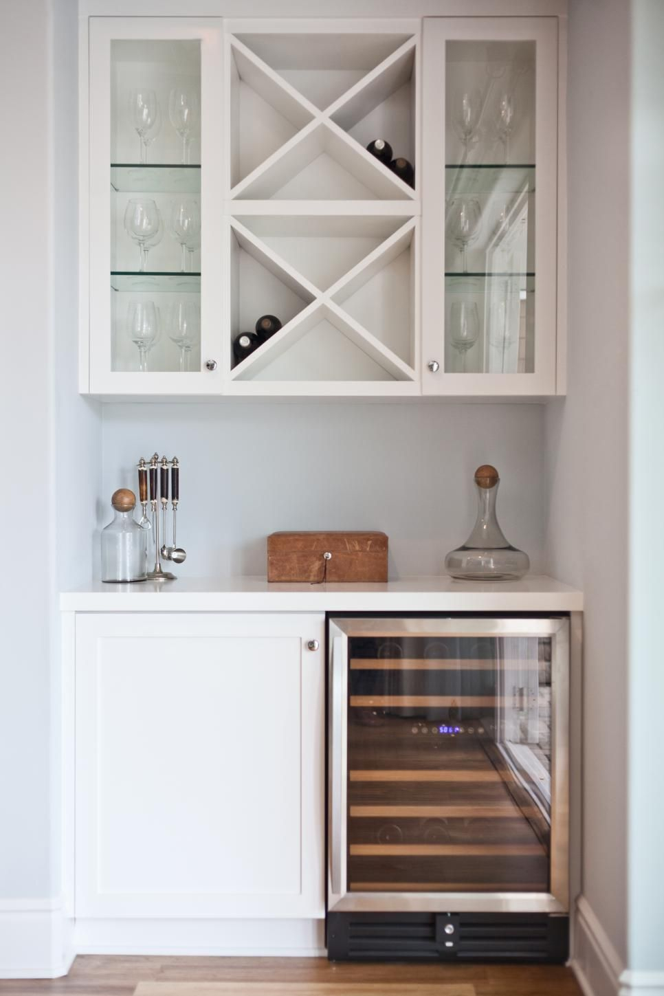 A Clean And Organized Dry Bar Is A Great Option For A Small for size 966 X 1449