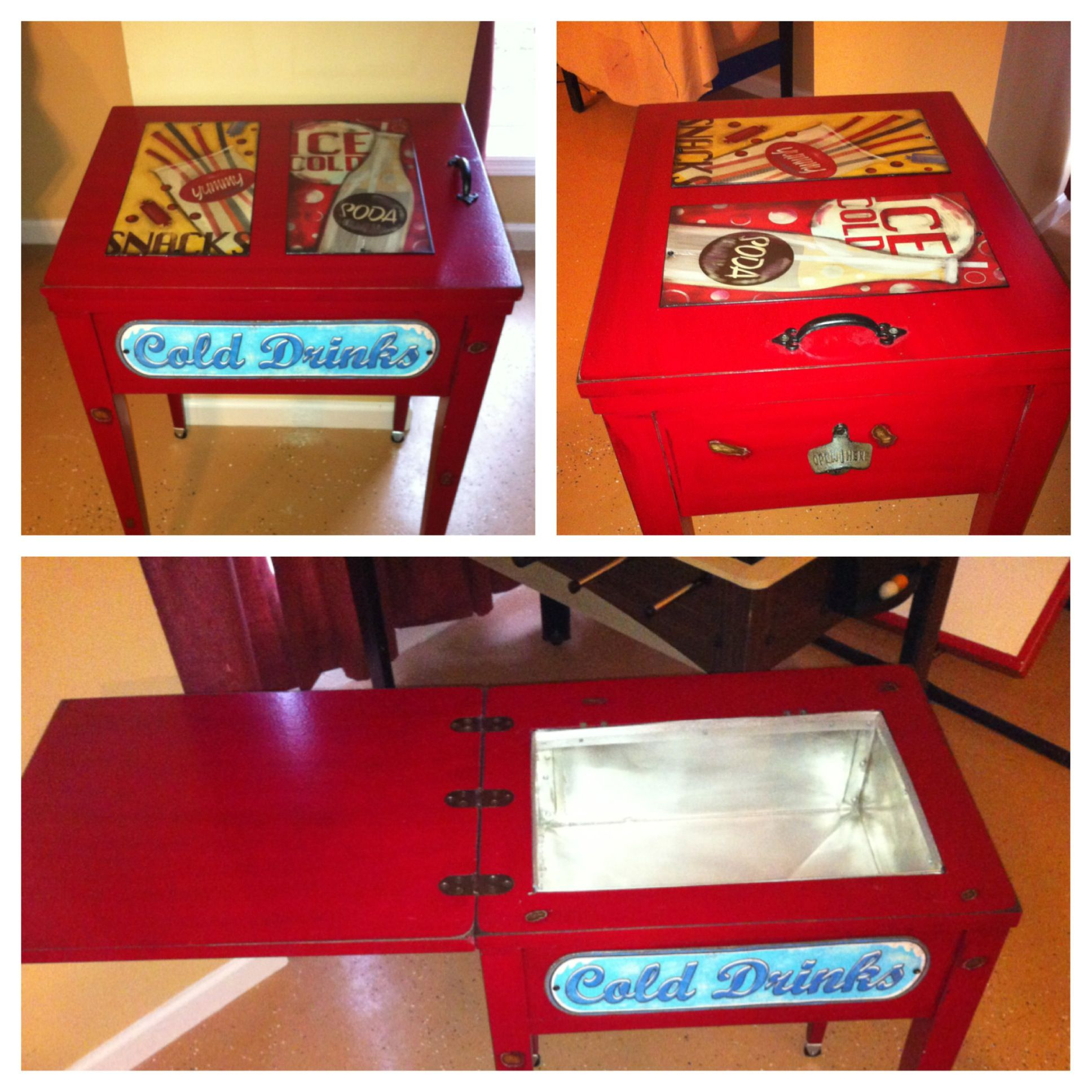 A Repurposed 70s Sewing Machine Cabinet Into A Beverage within size 1936 X 1936