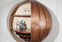 A Wall Mounted Bar Cabinet Inspired A Spinning Coin with regard to dimensions 1280 X 1115