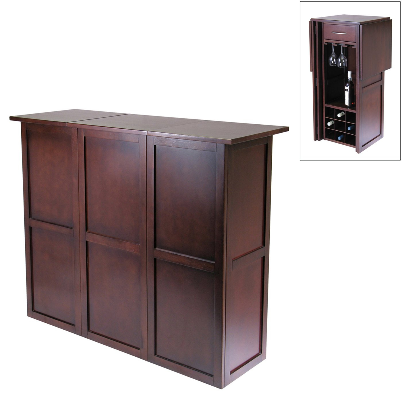 About Winsome Newport Expandable Wine Bar Home Bars regarding sizing 1400 X 1400