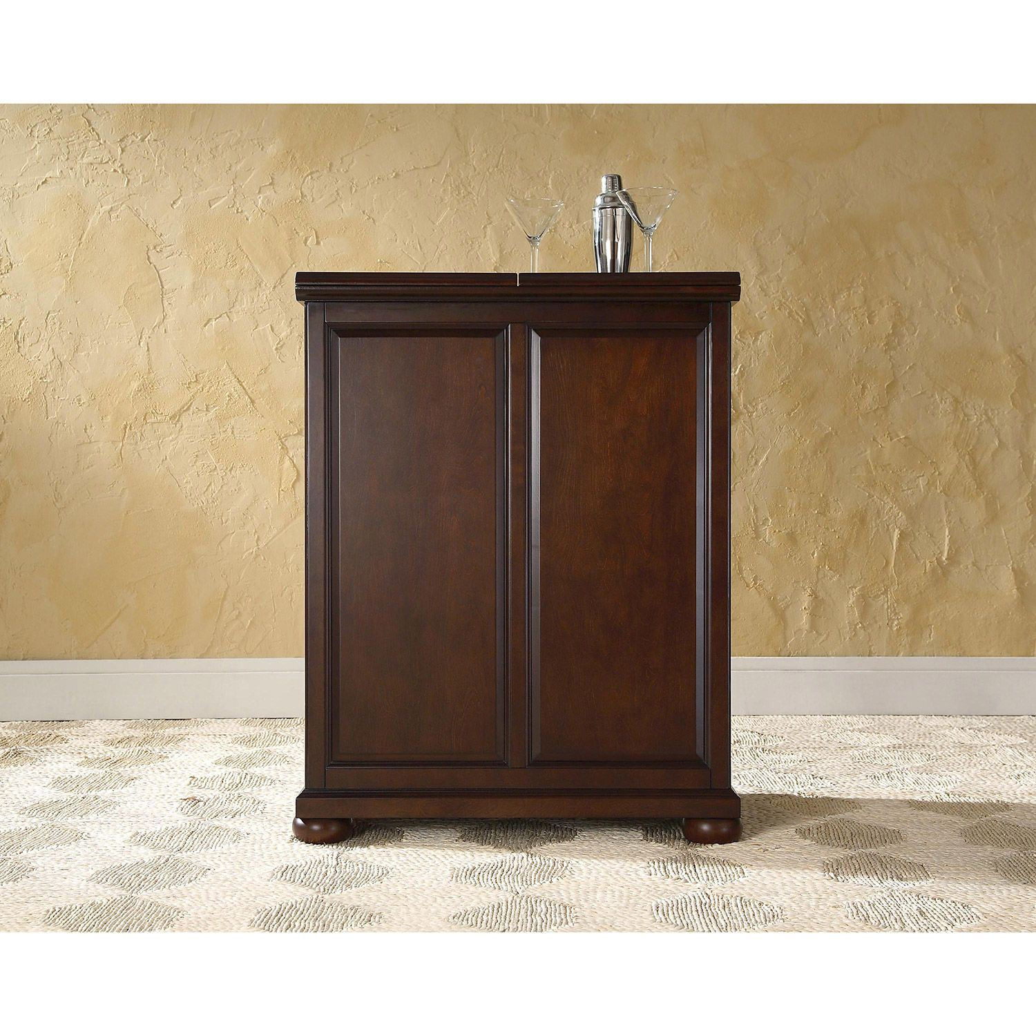 Alexandria Expandable Bar Cabinet Mahogany D with proportions 1500 X 1500