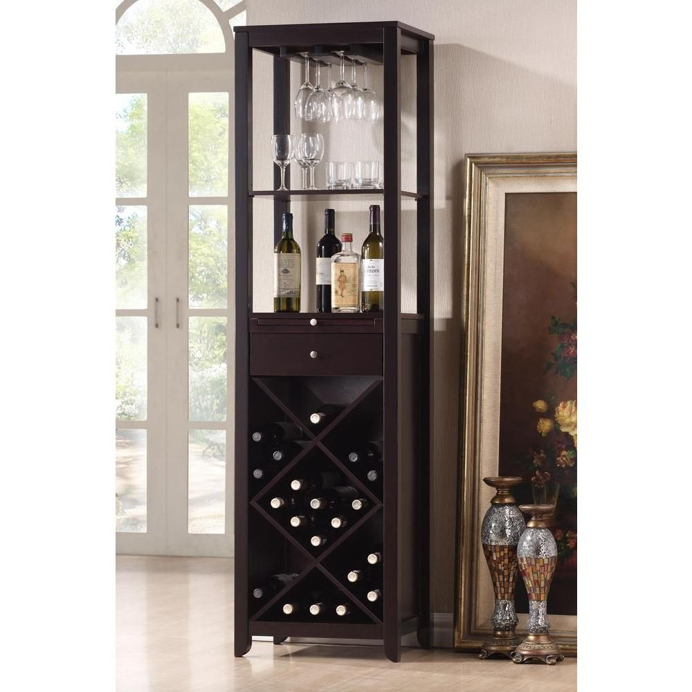 Austin 24 Bottle Dark Brown Bar Cabinet Products Wine for proportions 1000 X 1000