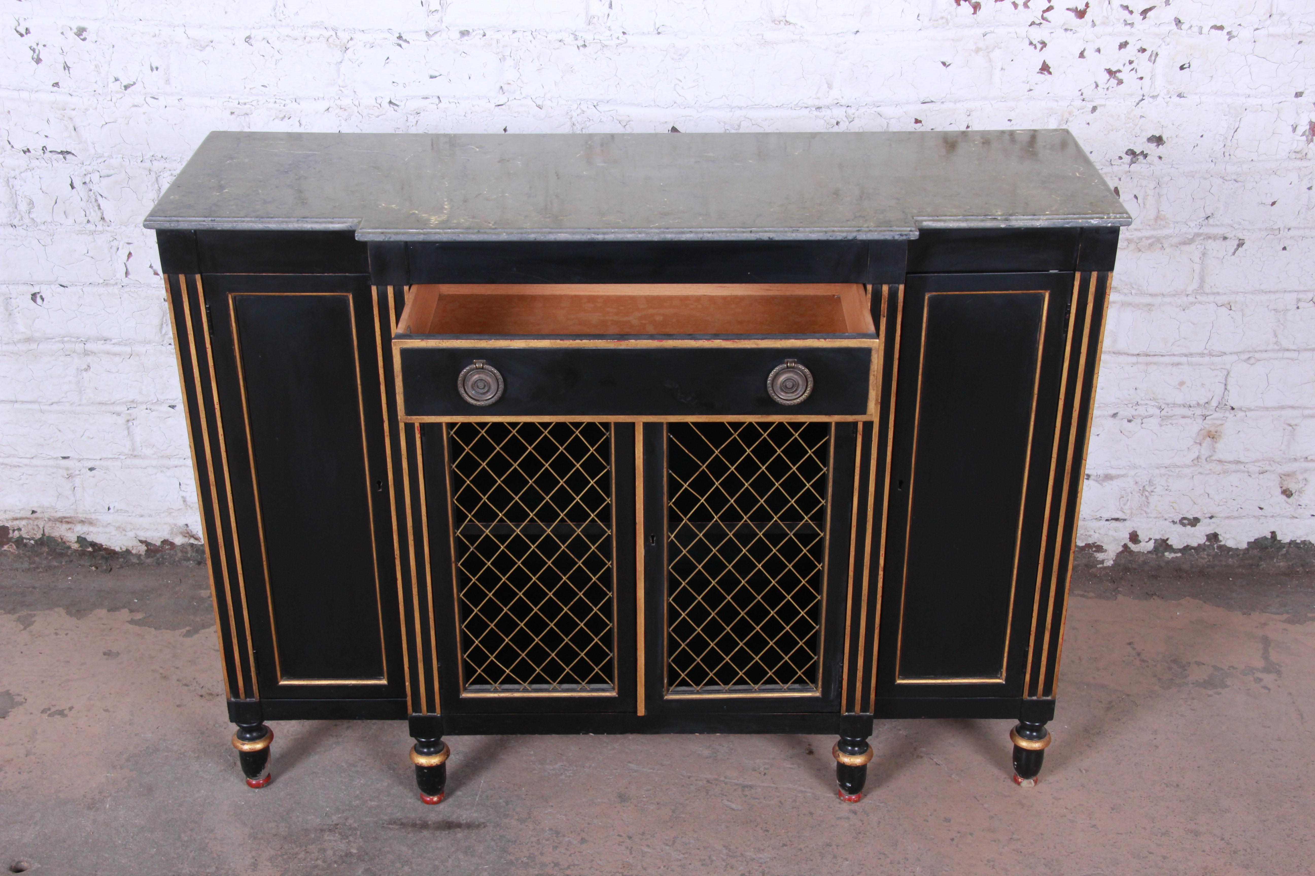 Baker Furniture Neoclassical Sideboard Credenza Or Bar Cabinet in dimensions 5184 X 3456