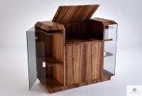 Bar Cabinet Of Solid Oak Wood With Glass Carmen for sizing 1200 X 800