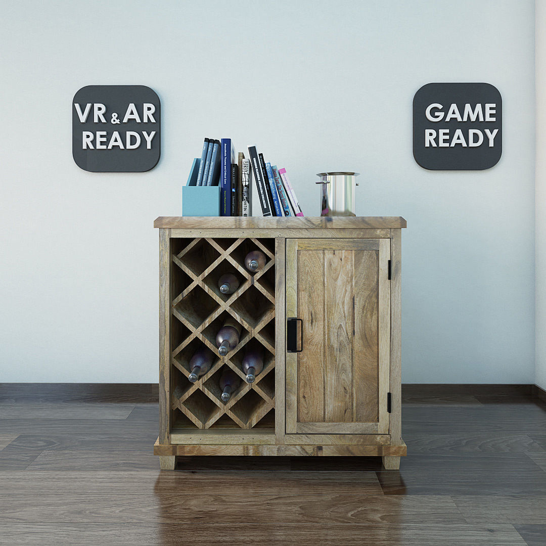 Bar Cabinet Vr Ar Game Ready 3d Model within size 1080 X 1080