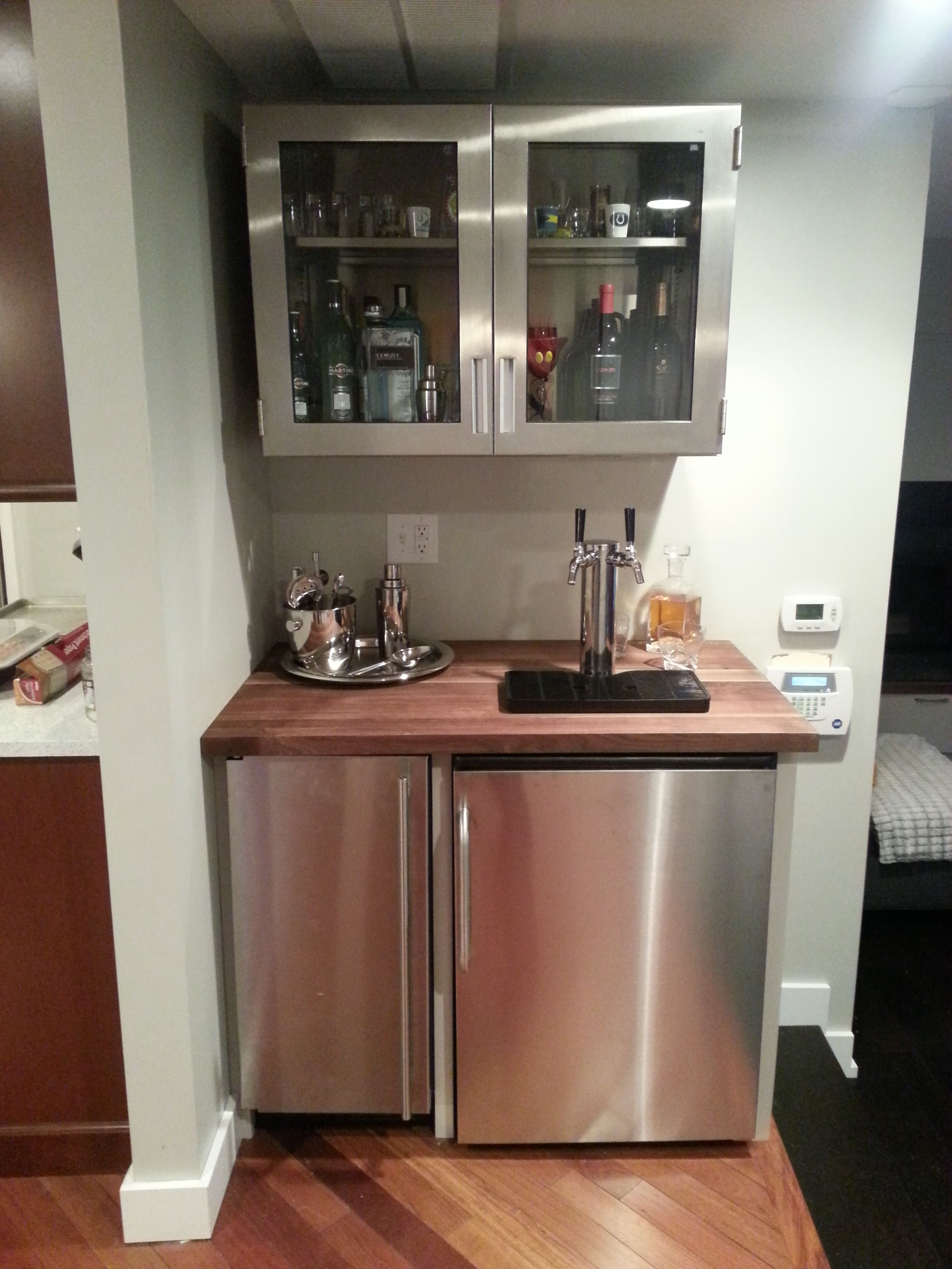 Bar With Medical Cabinet Kegerator And Ice Maker Custom regarding sizing 2448 X 3264