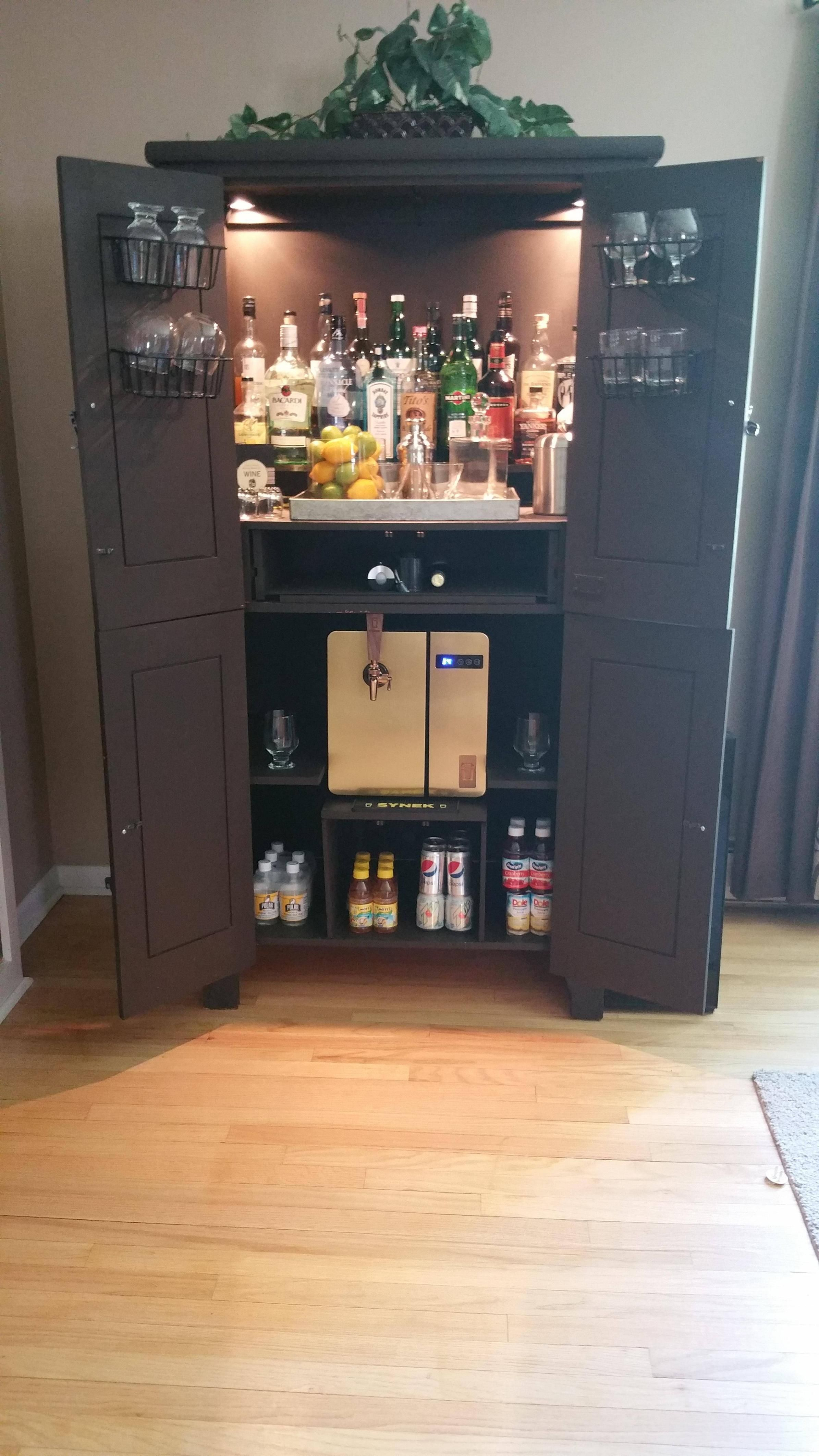 Bought An Old Armoire For 20 And Turned It Into This inside proportions 2390 X 4250