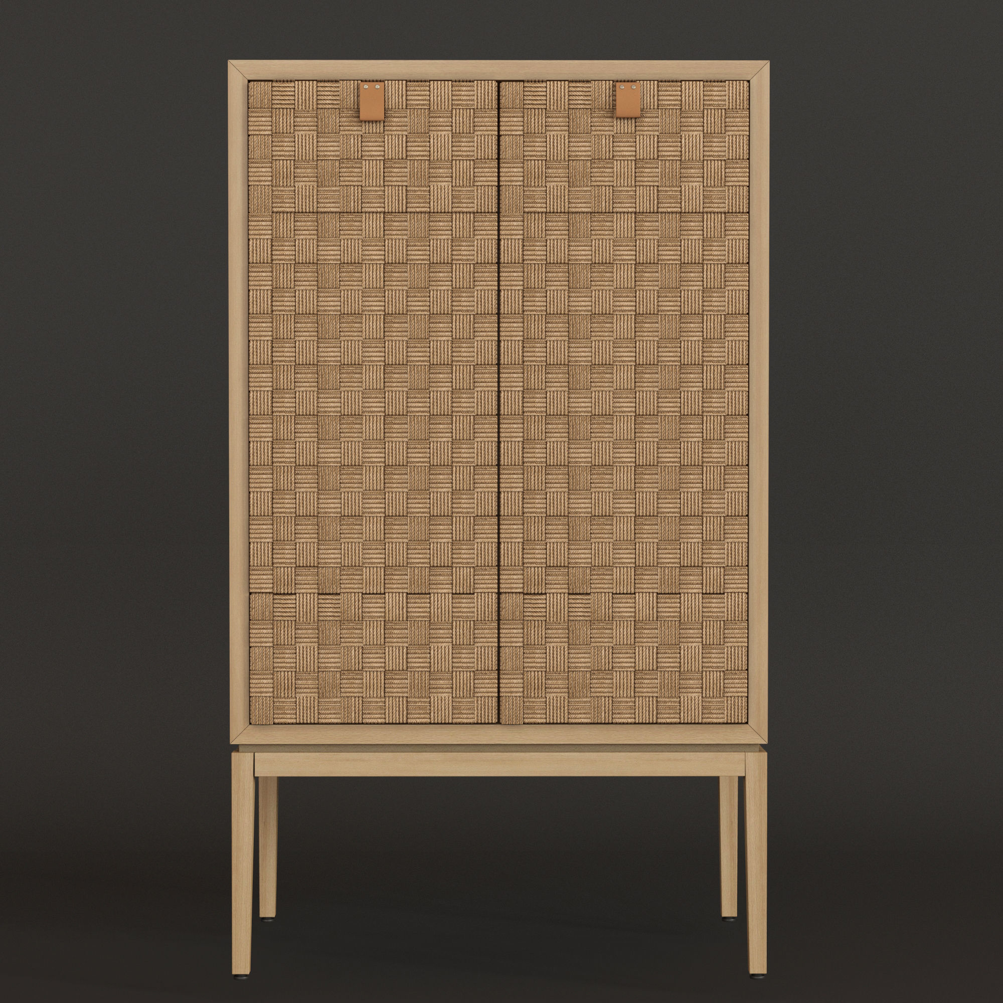 Caledonia Woven Bar Cabinet 3d Model intended for size 2000 X 2000
