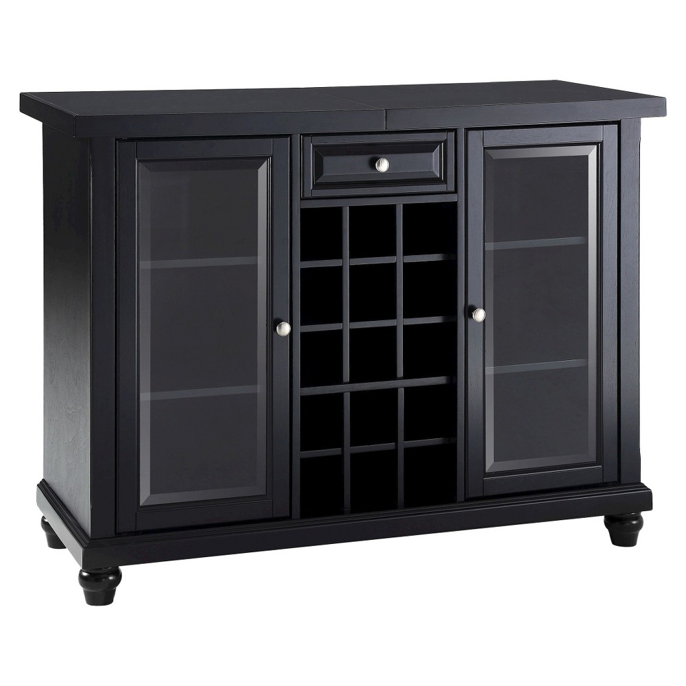 Cambridge Sliding Top Bar Woodblack Crosley Apartment intended for dimensions 1000 X 1000