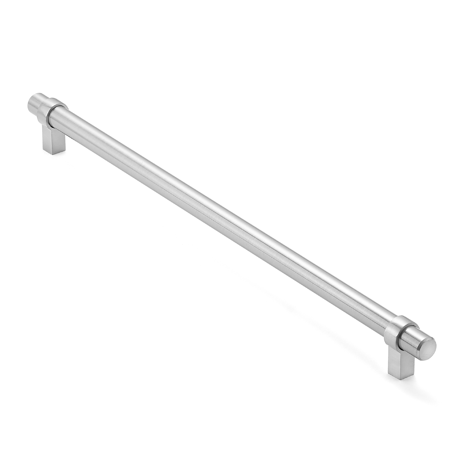 Cauldham 10 Pack Solid Kitchen Cabinet Bar Handle Pulls 12 58 Hole Centers Drawerdoor Hardware Style B525 Satin Nickel with measurements 1600 X 1600