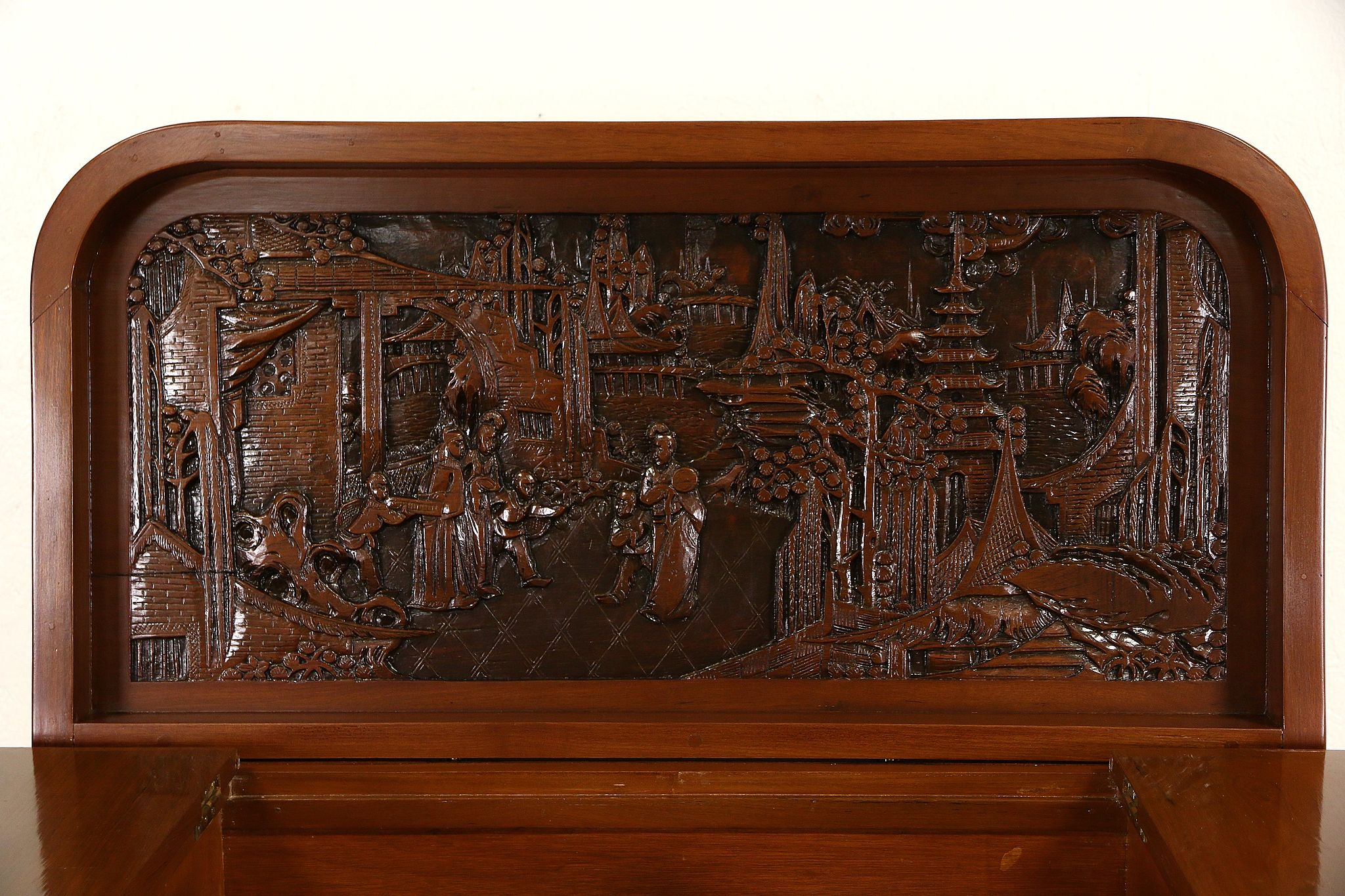 Chinese Hand Carved Teak Vintage Bar Or Liquor Cabinet Server pertaining to sizing 2048 X 1365