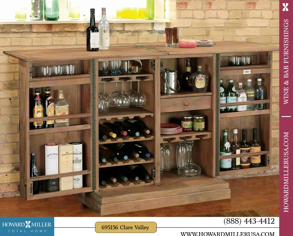 Classic Portable Two Door Wine Bar Console Cabinet 695156 Howard Miller for dimensions 1000 X 805