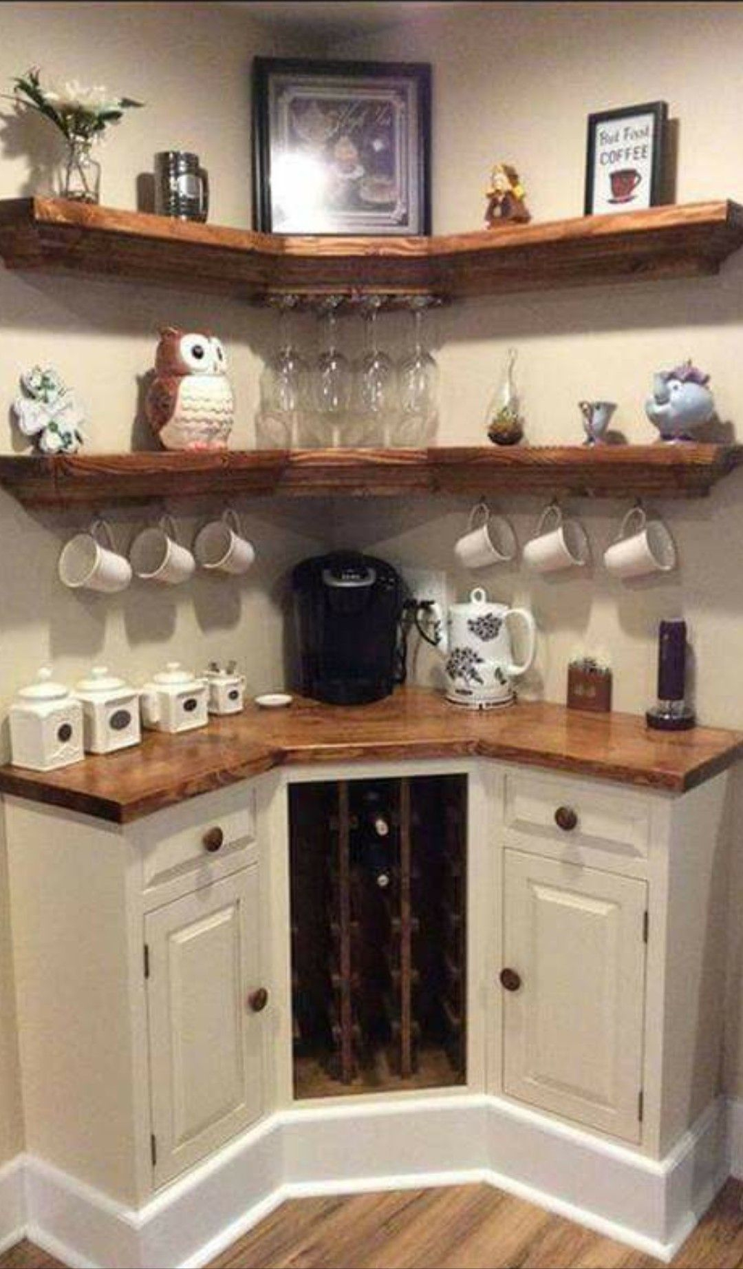 Coffee And Wine Bar Corner Home Ideas In 2019 Coffee in size 1080 X 1843