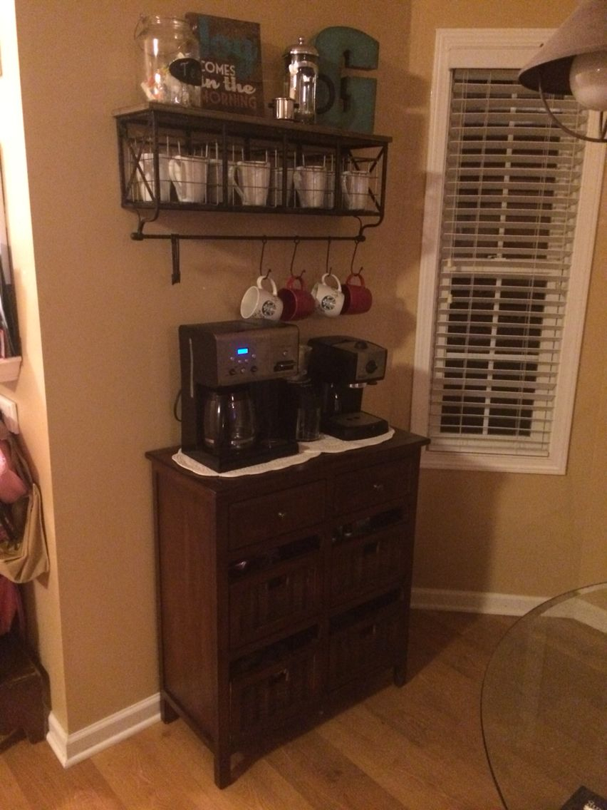 Coffee Bar Shelf Came From Hob Lob Cabinet Came From throughout proportions 852 X 1136