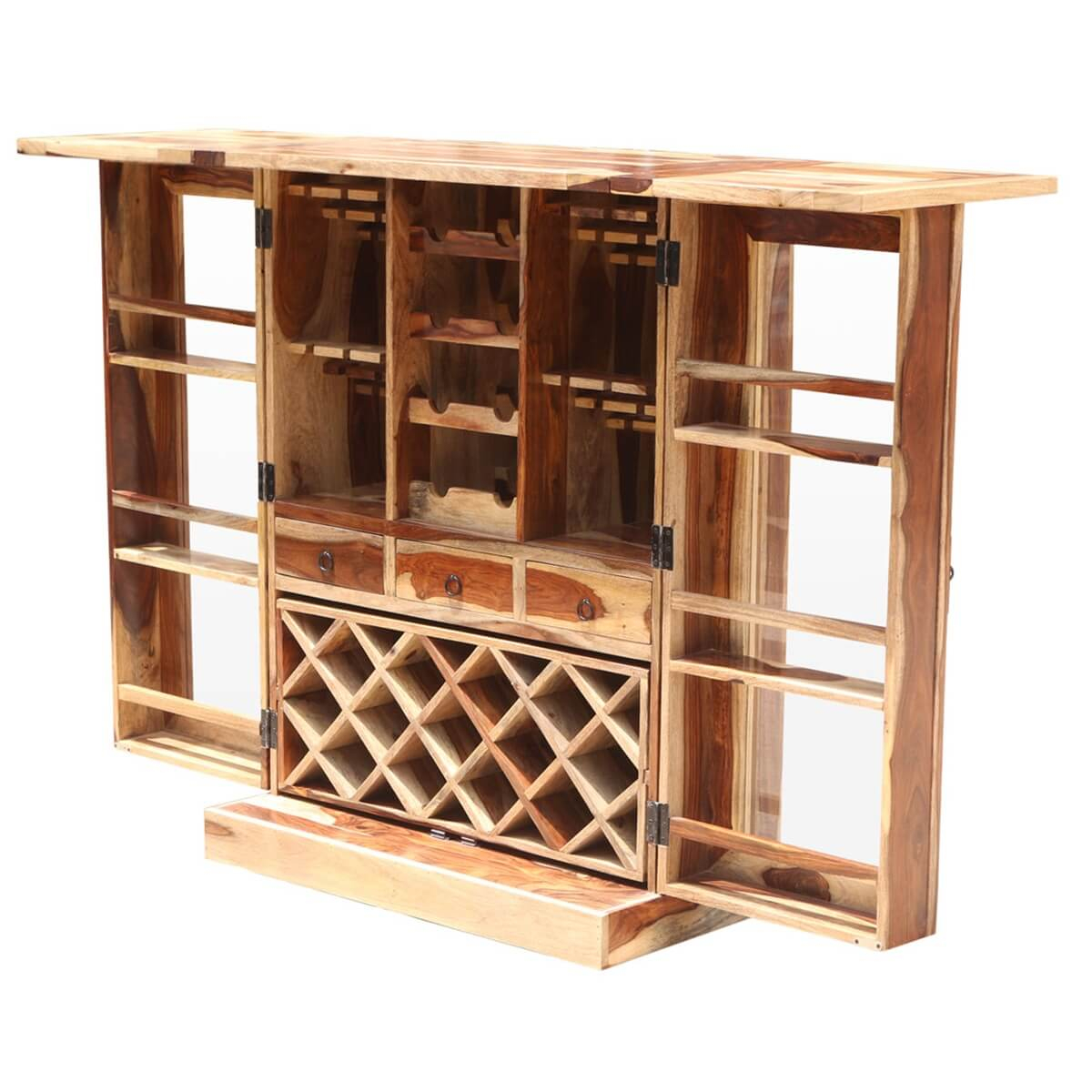 Cordaville Solid Wood Foldout Complete Wine Bar Liquor Cabinet in sizing 1200 X 1200